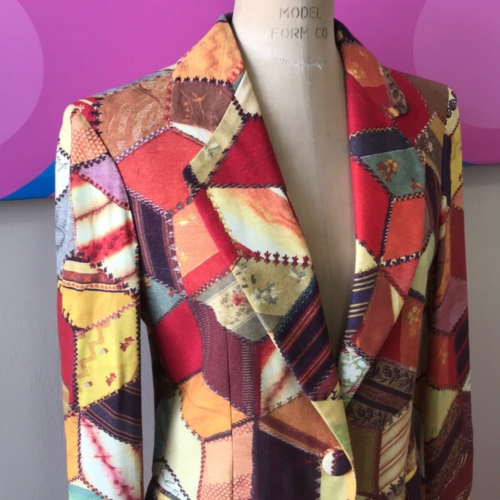 Moschino Cheap Chic Patchwork Blazer - image 2